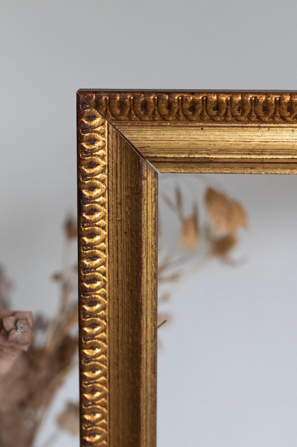 Old gilded wooden frame