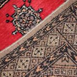 Vintage carpet Uzbek Bukhara handmade 65cm x 170cm 1960s, 1C712