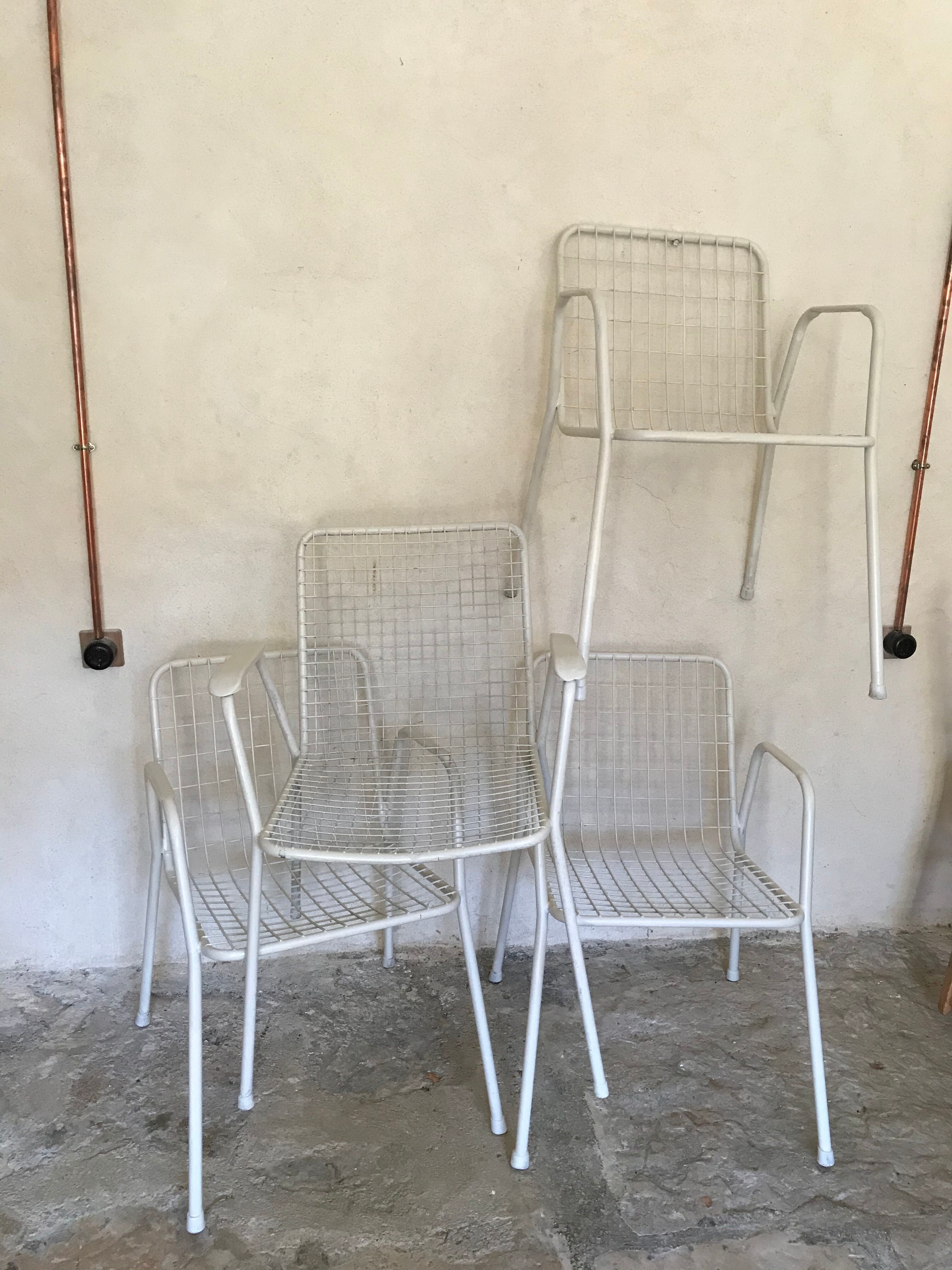 Lot of 4 chairs Emu vintage garden 1960-80's