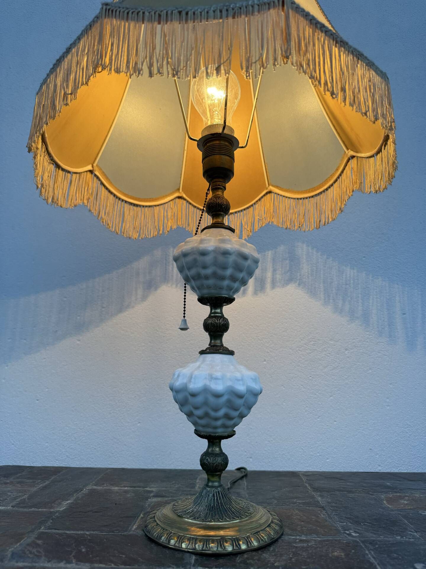 Ceramic and brass lamp from the 1960s.
