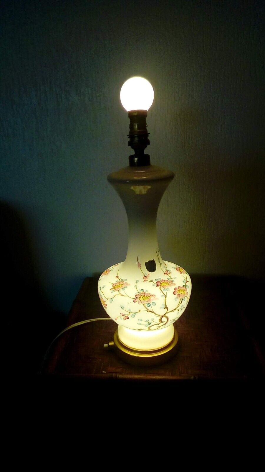Opaline living room lamp foot decore hand double lighting