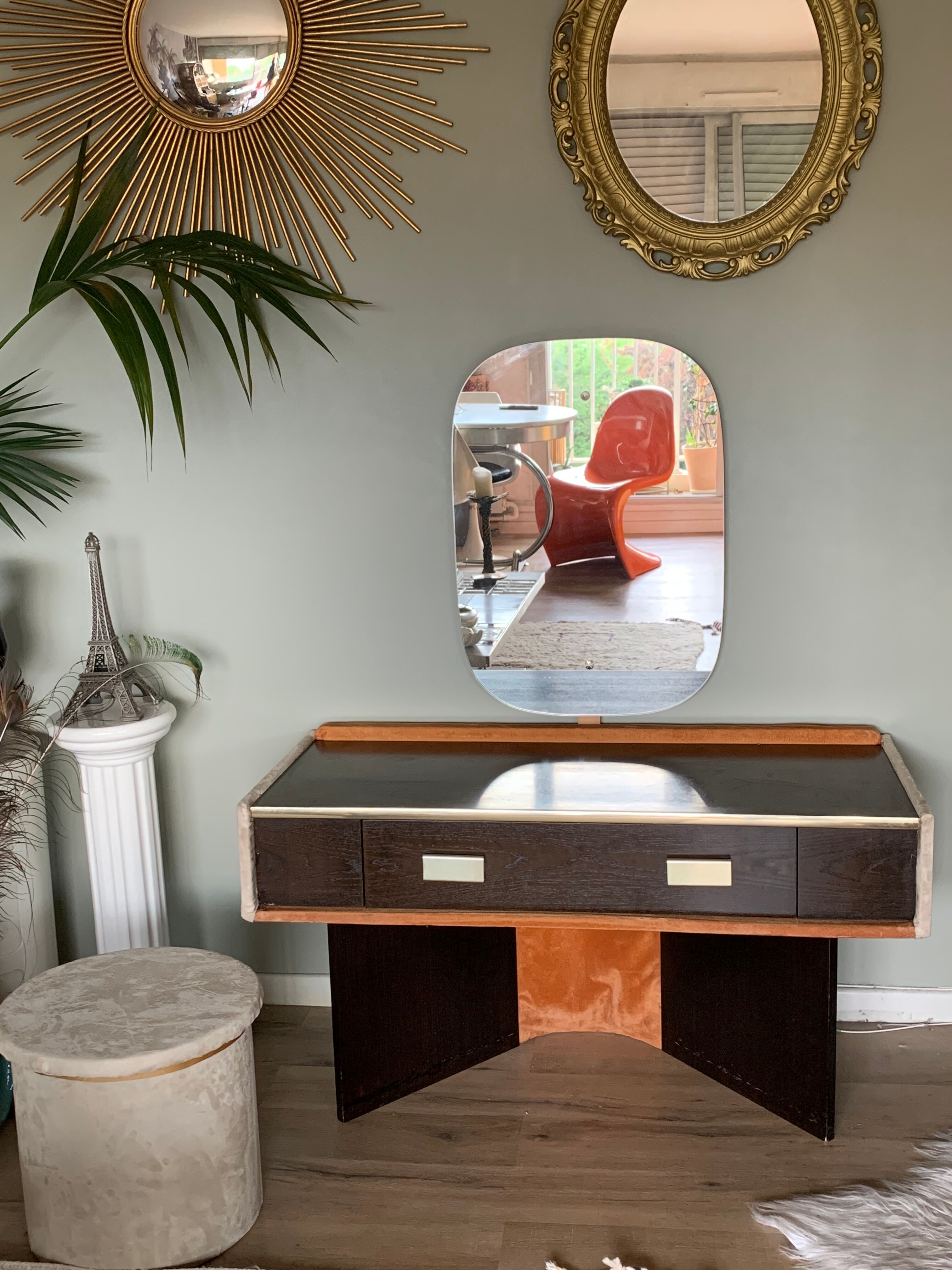 Coiffeuse des années 70 et son tabouret