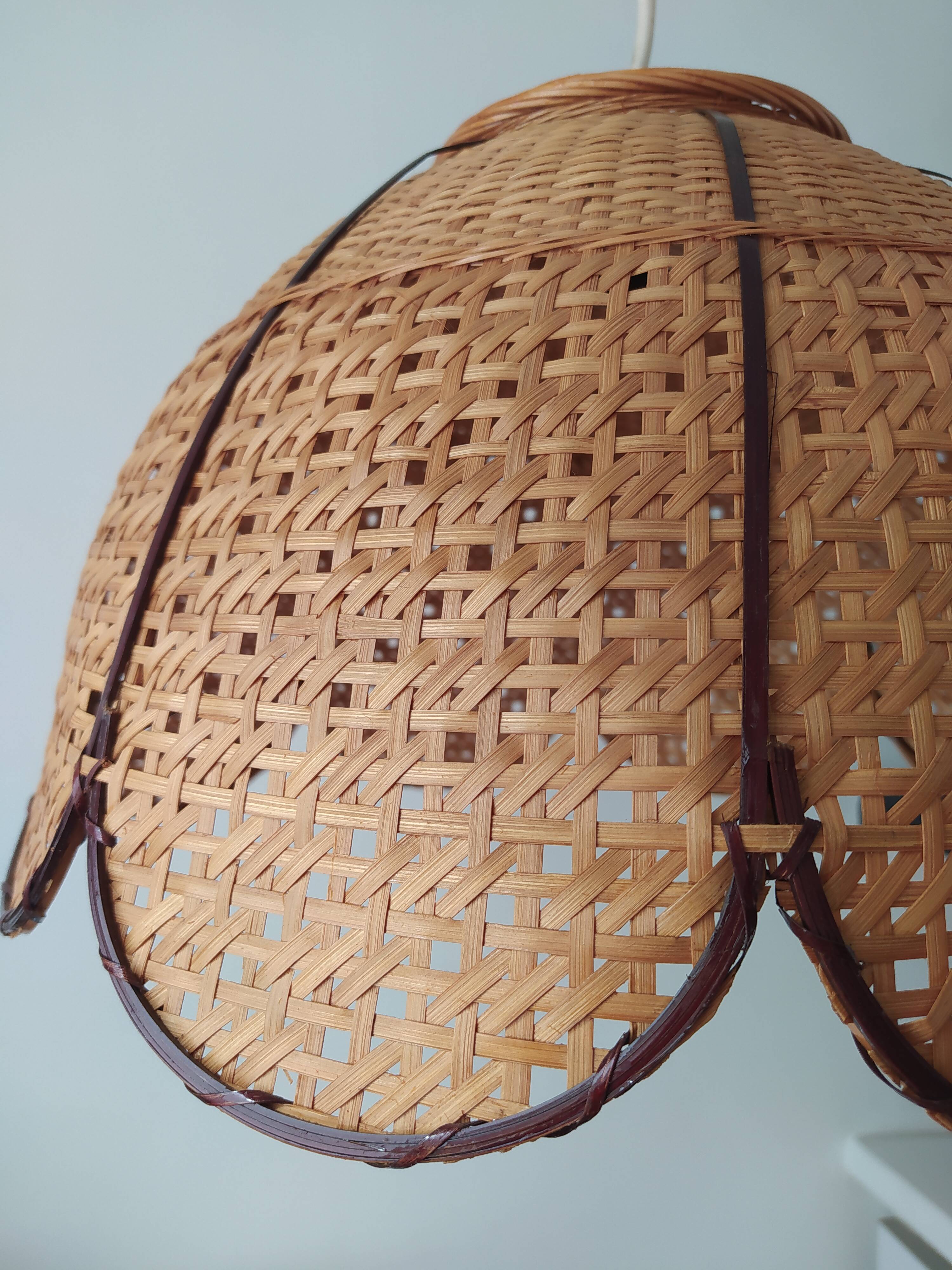 Vintage rattan hanging lamp