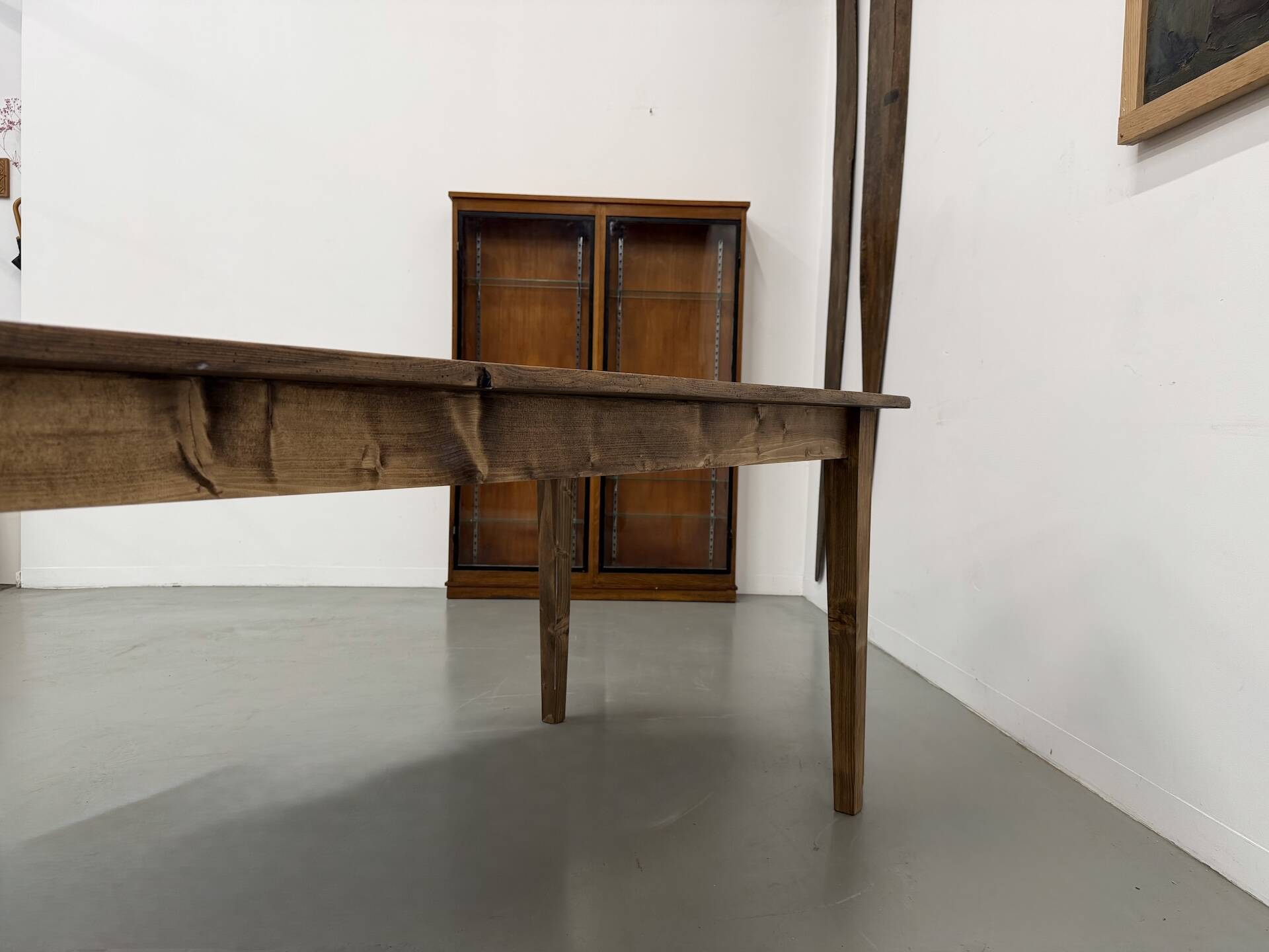 Large XXL Farm Table in Pine – Tapered Legs – L367 cm