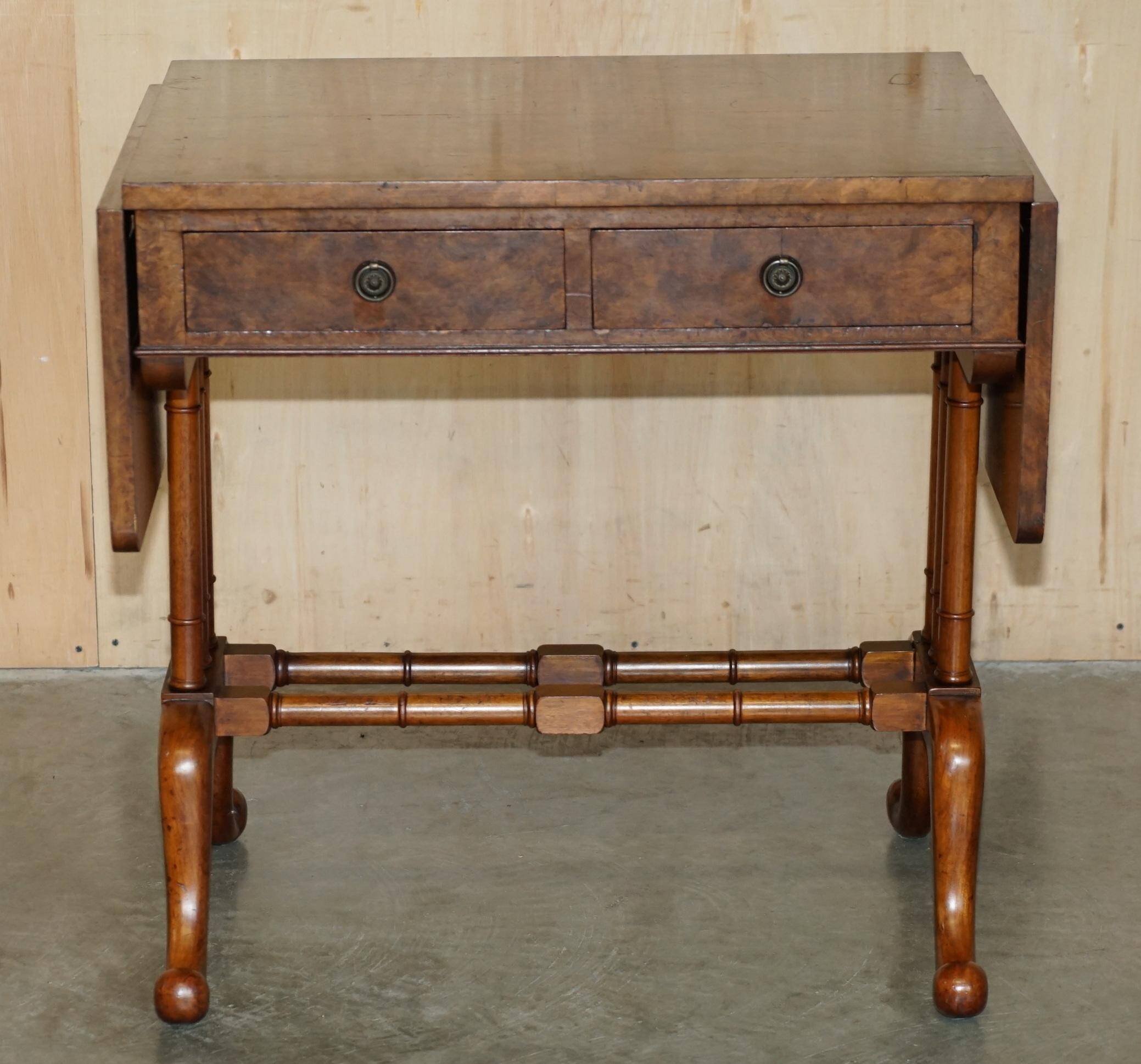 Antique extendable coffee table circa 1880 in solid walnut.