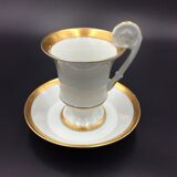 Cup and saucer empire porcelain woman's head on the golden net socket xixè b