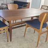 Metamorphic dining / coffee table in teak by Kai Kristiansen, Denmark 1960s