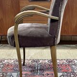 Art Deco bridge armchair in beech
