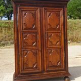Louis XIII wardrobe in solid walnut