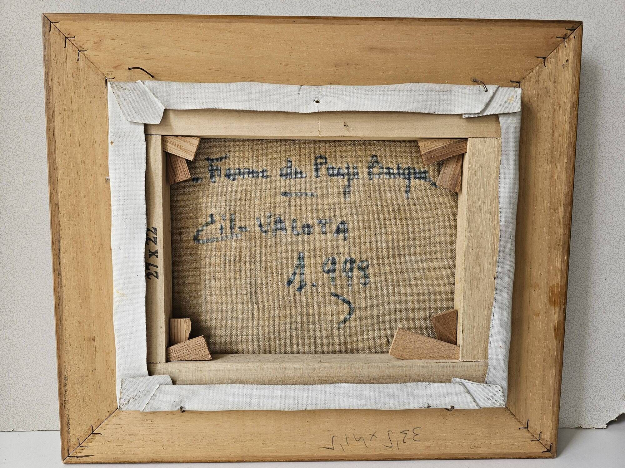Tableau Huile sur Toile Ferme du pays Basque signé Gil Valota