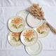 Assiettes à dessert Longwy et St Amand décore de fleurs