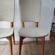 Pair of vintage Scandinavian-style skai chairs