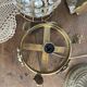 Table lamp in brass, beads and glass pendants
