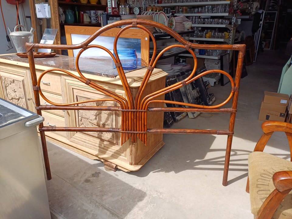 Tête de lit rotin vintage