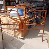 Vintage rattan headboard