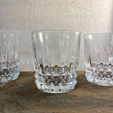 Series of 6 crystal whiskey glasses