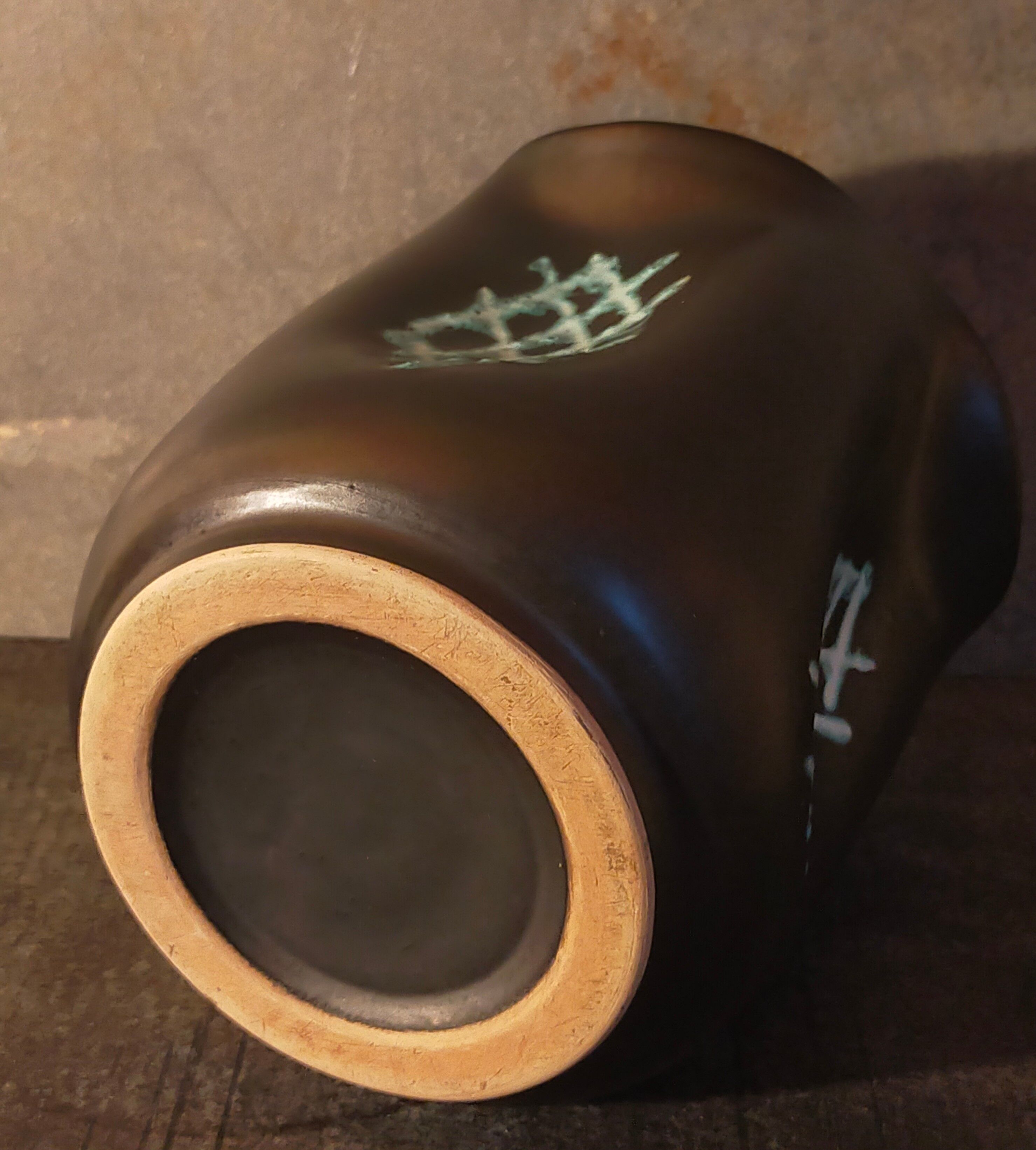 Ceramic potter's pot cover vase 50s