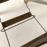 Tabouret ancien pliant à lattes , porte plante