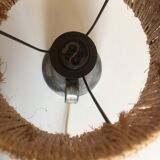 Ceramic lamp 1960 rope lampshade