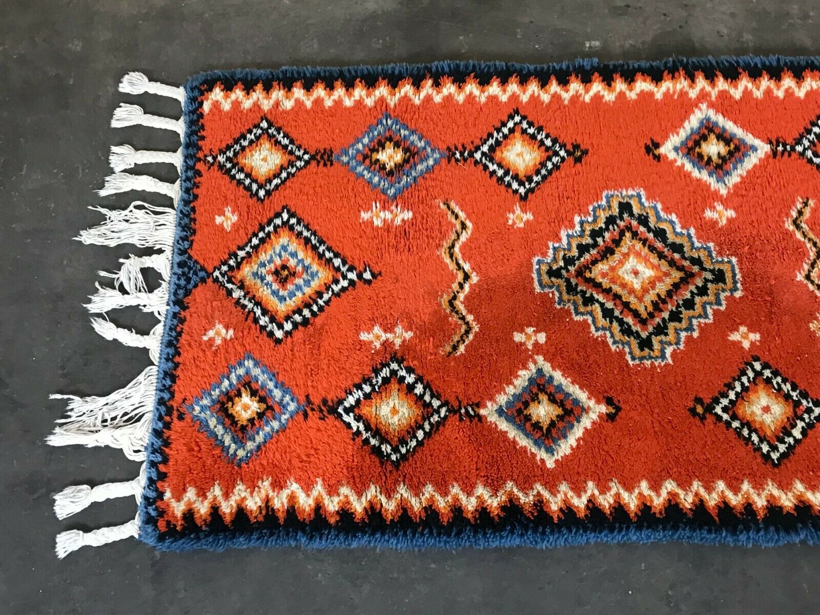 60s 70s Runner Rug Carpet Rug Space Age Flower Power Design 60s 70s