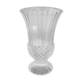 Vase en verre moulé pointe de diamant