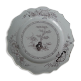 Assiette en faïence de St Amand manganèse XVIIIème siècle