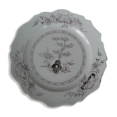 Assiette en faïence de St Amand manganèse XVIIIème siècle