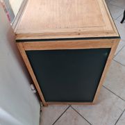 Chest of 4 drawers 40s feet compass raw wood and darjeling color