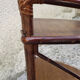 Corner wall shelf, bamboo, rattan and wood, vintage, 60s