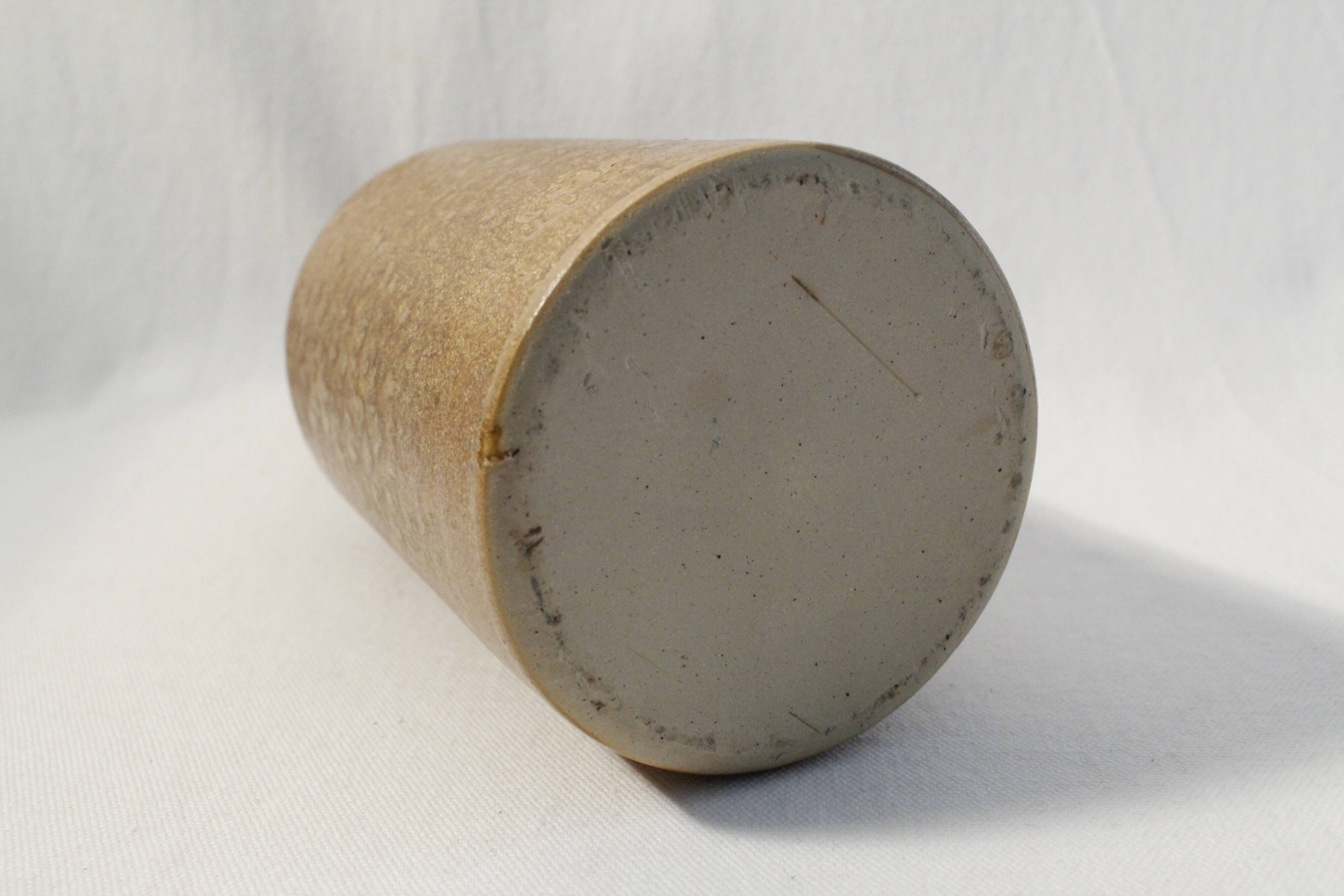 Bottle of vintage German beer MKM in brown stoneware 0.5L