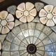Large Art Deco style chandelier in Capiz shells and brass, 1960s.