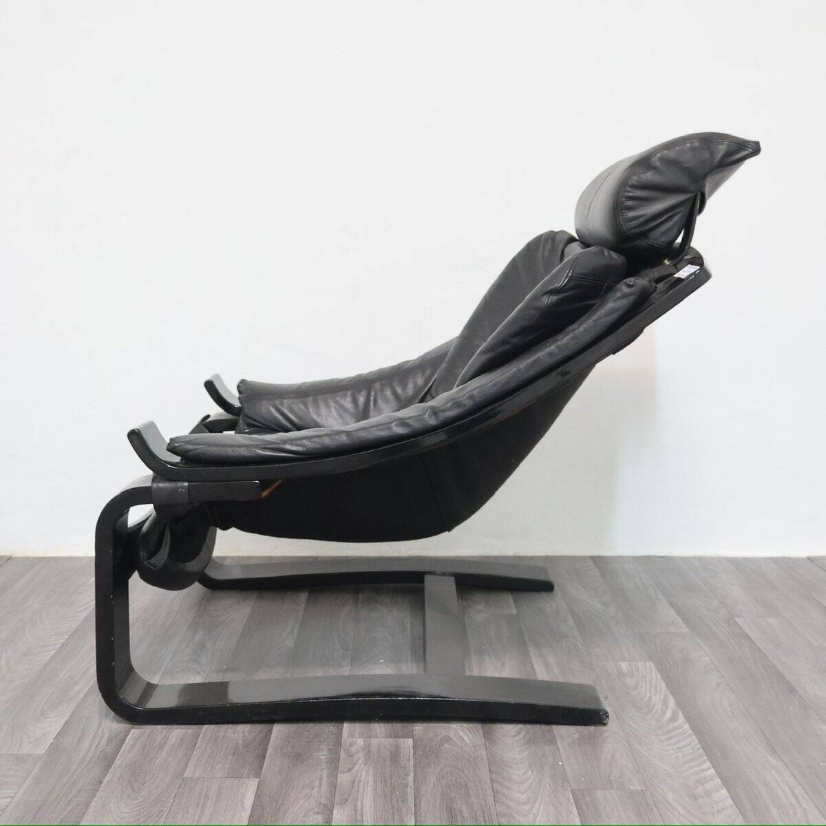 Leather Armchair by Åke Fribytter for Nelo Möbel, Sweden, 1970s