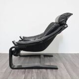 Leather Armchair by Åke Fribytter for Nelo Möbel, Sweden, 1970s
