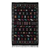 Black ethnic sabra rug 90x150 cm