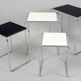 Black Kovona nest tables - 1950s Czechia
