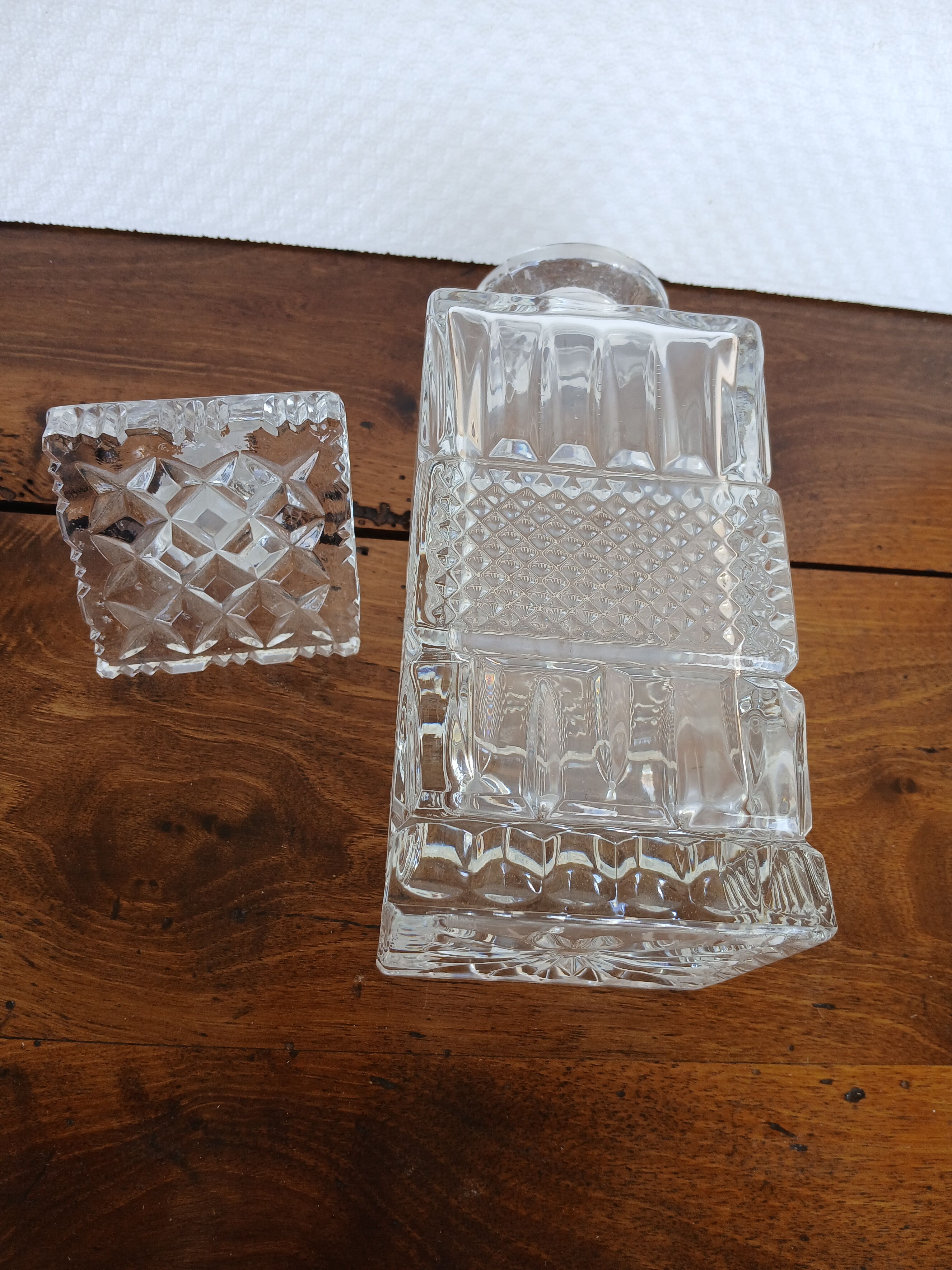 Luxurious vintage carafe in Bohemian crystal