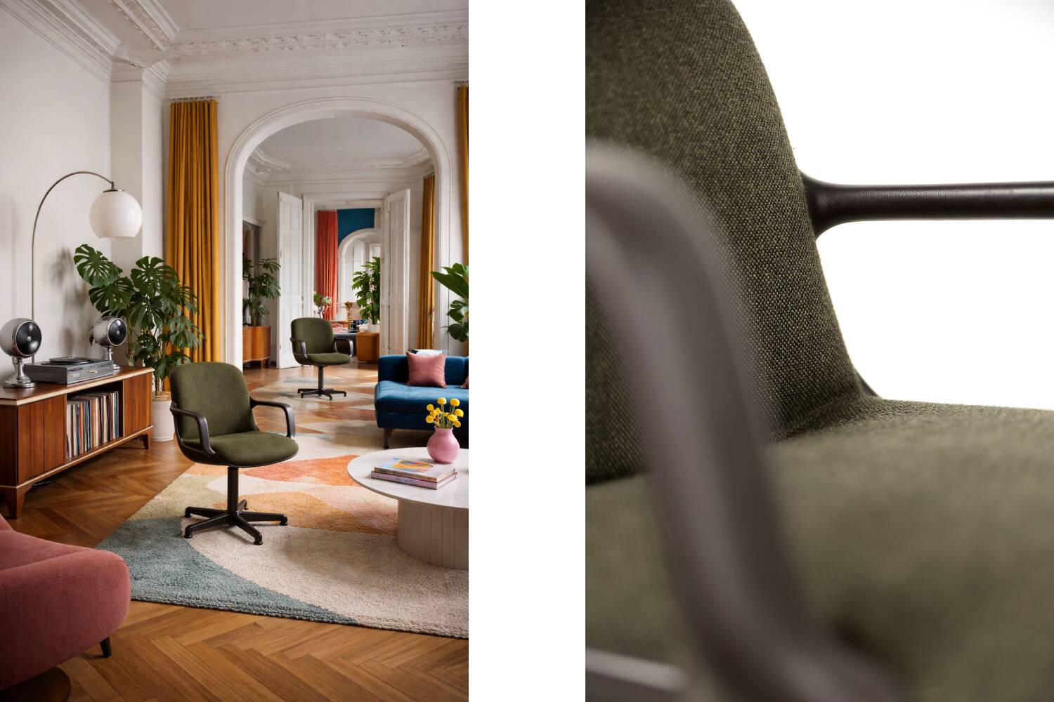 Vintage Mid-Century German Modern Office Chairs by Pollock for Comforto