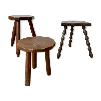 Trio of tripod stools