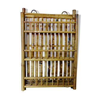 Wall mail holder bamboo mail storage 50s