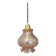 Suspension globe vintage en verre granité rose