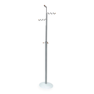 Porte-manteau postmoderne allemand en métal gris par Markus Börgens pour D-Tec, années 1980