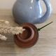 Ceramic teapot in blue/grey glaze, signed by Jeanne and Norbert Pierlot.