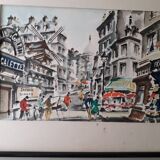 Old illustration of Montmartre signed Maurice Legendre