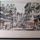 Illustration ancienne de Montmartre signée Maurice Legendre