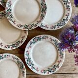 Set of 6 vintage dessert plates model Cécile by HBCM