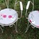 Lot of 5 armchairs for wrought iron garden lounge