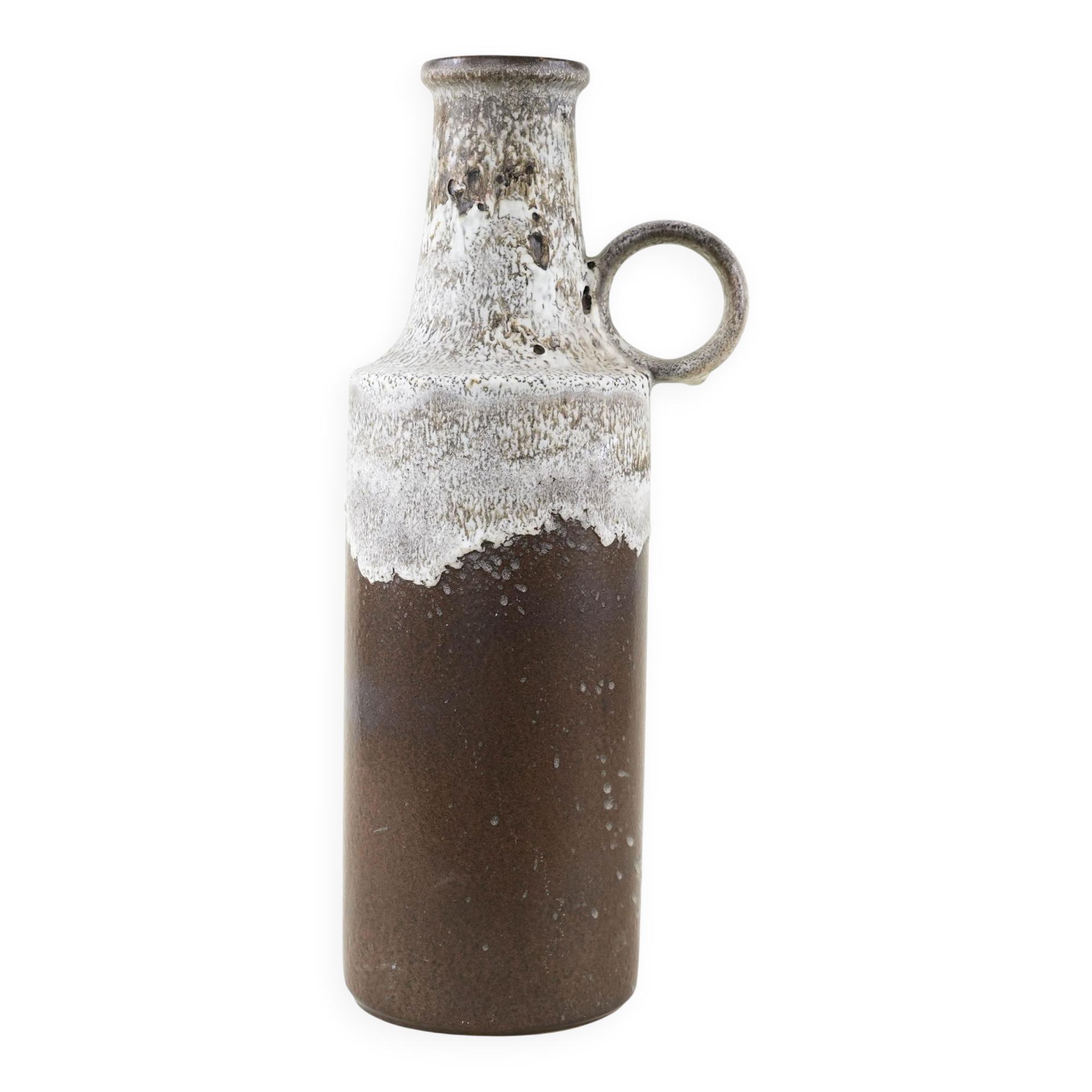 Ceramic vase with a handle, German design, 1960s, made in West Germany