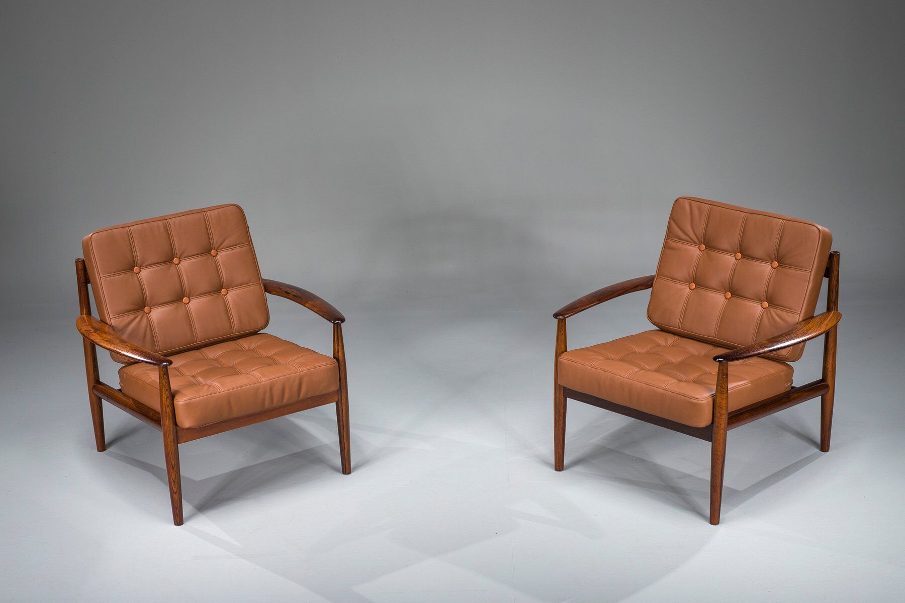 Set of Model 118 armchairs in rosewood by Grete Jalk for France & Son, 1960s