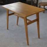 Oak side table with compass legs, 1960s