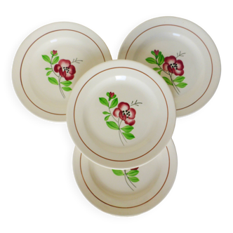 4 dessert plates from Digoin Sarreguemines model Beaucaire 210842